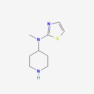 molecular formula C9H15N3S B2990750 N-甲基-N-(1,3-噻唑-2-基)哌啶-4-胺 CAS No. 1421103-00-5