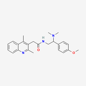 molecular formula C24H29N3O2 B2990751 N-[2-(dimethylamino)-2-(4-methoxyphenyl)ethyl]-2-(2,4-dimethylquinolin-3-yl)acetamide CAS No. 924454-82-0