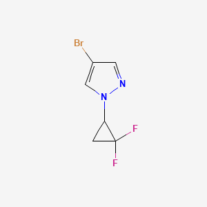 molecular formula C6H5BrF2N2 B2990757 4-Bromo-1-(2,2-difluorocyclopropyl)-1H-pyrazole CAS No. 2173998-80-4