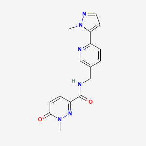 1-methyl-N-((6-(1-methyl-1H-pyrazol-5-yl)pyridin-3-yl)methyl)-6-oxo-1,6-dihydropyridazine-3-carboxamide
