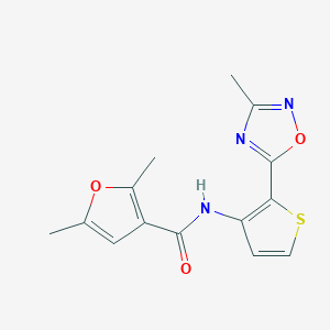 molecular formula C14H13N3O3S B2990774 2,5-dimethyl-N-(2-(3-methyl-1,2,4-oxadiazol-5-yl)thiophen-3-yl)furan-3-carboxamide CAS No. 1797959-21-7