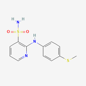molecular formula C12H13N3O2S2 B2990789 2-{[4-(甲硫基)苯基]氨基}吡啶-3-磺酰胺 CAS No. 1340859-21-3