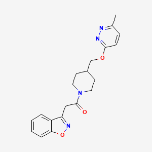 B2990795 2-(1,2-Benzoxazol-3-yl)-1-[4-[(6-methylpyridazin-3-yl)oxymethyl]piperidin-1-yl]ethanone CAS No. 2310122-29-1
