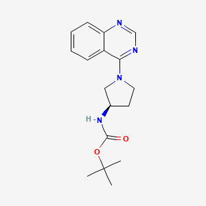 molecular formula C17H22N4O2 B2990817 tert-Butyl N-[(3R)-1-(quinazolin-4-yl)pyrrolidin-3-yl]carbamate CAS No. 1365937-25-2