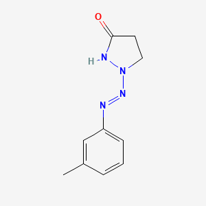molecular formula C10H12N4O B2990819 1-[2-(3-methylphenyl)diazenyl]tetrahydro-3H-pyrazol-3-one CAS No. 320424-55-3