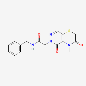 molecular formula C16H16N4O3S B2990835 1-(2-methoxyphenyl)-4-[4-(1H-1,2,4-triazol-1-ylmethyl)benzoyl]piperazine CAS No. 1286727-29-4