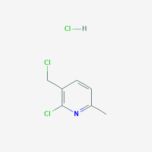 molecular formula C7H8Cl3N B2990842 2-Chloro-3-(chloromethyl)-6-methylpyridine;hydrochloride CAS No. 2460751-16-8