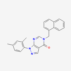 molecular formula C24H20N4O B2990846 1-(2,4-二甲基苯基)-5-(萘-1-基甲基)吡唑并[3,4-d]嘧啶-4-酮 CAS No. 895003-23-3
