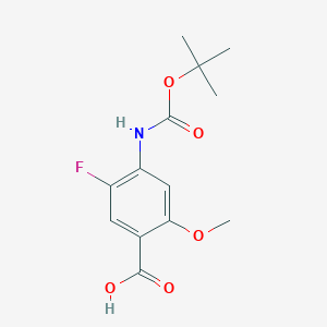 B2990855 5-Fluoro-2-methoxy-4-[(2-methylpropan-2-yl)oxycarbonylamino]benzoic acid CAS No. 2248279-00-5