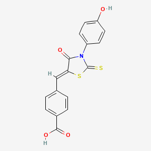 (Z)-4-((3-(4-hydroxyphenyl)-4-oxo-2-thioxothiazolidin-5-ylidene)methyl)benzoic acid