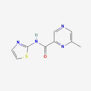 molecular formula C9H8N4OS B2990862 6-Methyl-N-(1,3-thiazol-2-yl)pyrazine-2-carboxamide CAS No. 2415554-29-7