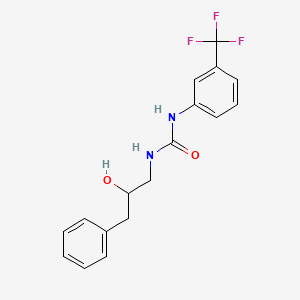 molecular formula C17H17F3N2O2 B2990864 1-(2-Hydroxy-3-phenylpropyl)-3-(3-(trifluoromethyl)phenyl)urea CAS No. 1351599-74-0