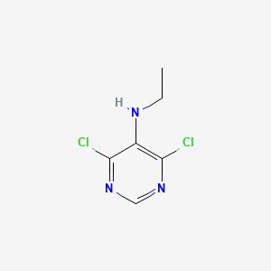 molecular formula C6H7Cl2N3 B2990877 4,6-dichloro-N-ethylpyrimidin-5-amine CAS No. 885500-42-5