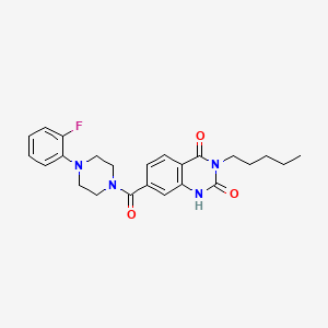 molecular formula C24H27FN4O3 B2990889 7-(4-(2-fluorophenyl)piperazine-1-carbonyl)-3-pentylquinazoline-2,4(1H,3H)-dione CAS No. 892288-13-0