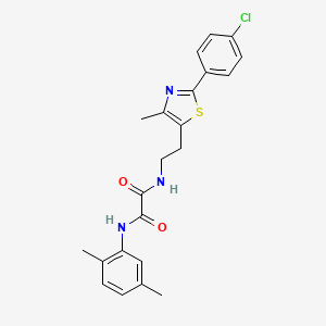 N-{2-[2-(4-chlorophenyl)-4-methyl-1,3-thiazol-5-yl]ethyl}-N'-(2,5-dimethylphenyl)ethanediamide