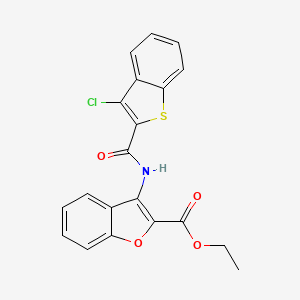 Ethyl 3-(3-chlorobenzo[b]thiophene-2-carboxamido)benzofuran-2-carboxylate