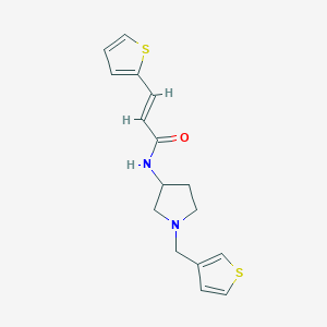 (2E)-3-(thiophen-2-yl)-N-{1-[(thiophen-3-yl)methyl]pyrrolidin-3-yl}prop-2-enamide