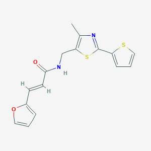 (E)-3-(furan-2-yl)-N-((4-methyl-2-(thiophen-2-yl)thiazol-5-yl)methyl)acrylamide