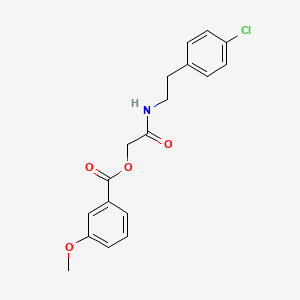 molecular formula C18H18ClNO4 B2990929 2-{[2-(4-氯苯基)乙基]氨基}-2-氧代乙基 3-甲氧基苯甲酸酯 CAS No. 876529-87-2