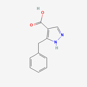 molecular formula C11H10N2O2 B2990931 5-benzyl-1H-pyrazole-4-carboxylic acid CAS No. 2090699-54-8