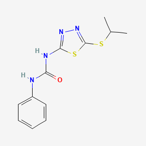 molecular formula C12H14N4OS2 B2990934 1-(5-(异丙硫代)-1,3,4-噻二唑-2-基)-3-苯基脲 CAS No. 187850-70-0