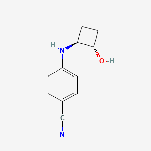 molecular formula C11H12N2O B2990949 4-{[trans-2-Hydroxycyclobutyl]amino}benzonitrile CAS No. 2413365-20-3