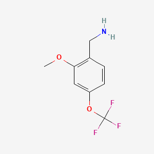 molecular formula C9H10F3NO2 B2990953 2-甲氧基-4-(三氟甲氧基)苄胺 CAS No. 886761-62-2