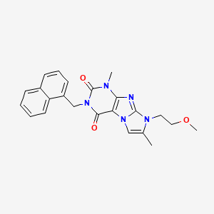8-(2-methoxyethyl)-1,7-dimethyl-3-(naphthalen-1-ylmethyl)-1H-imidazo[2,1-f]purine-2,4(3H,8H)-dione