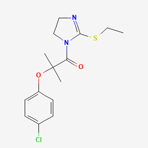 2-(4-chlorophenoxy)-1-(2-(ethylthio)-4,5-dihydro-1H-imidazol-1-yl)-2-methylpropan-1-one