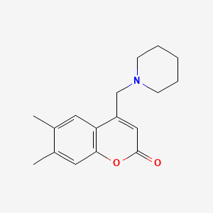 molecular formula C17H21NO2 B2990976 6,7-dimethyl-4-(piperidin-1-ylmethyl)-2H-chromen-2-one CAS No. 485821-97-4