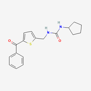 molecular formula C18H20N2O2S B2990978 1-((5-Benzoylthiophen-2-yl)methyl)-3-cyclopentylurea CAS No. 1797276-63-1