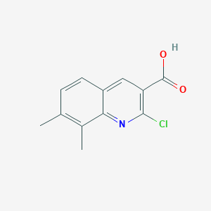molecular formula C12H10ClNO2 B2990987 2-Chloro-7,8-dimethylquinoline-3-carboxylic acid CAS No. 338428-51-6