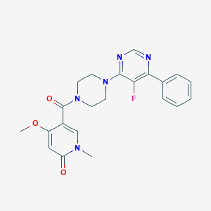 5-[4-(5-Fluoro-6-phenylpyrimidin-4-yl)piperazine-1-carbonyl]-4-methoxy-1-methylpyridin-2-one
