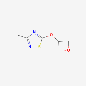 molecular formula C6H8N2O2S B2990993 3-甲基-5-(氧杂环丁烷-3-氧基)-1,2,4-噻二唑 CAS No. 2197806-67-8