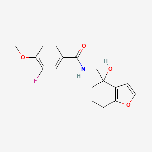 3-fluoro-N-((4-hydroxy-4,5,6,7-tetrahydrobenzofuran-4-yl)methyl)-4-methoxybenzamide