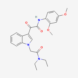 molecular formula C24H27N3O5 B2991000 2-(1-(2-(diethylamino)-2-oxoethyl)-1H-indol-3-yl)-N-(2,4-dimethoxyphenyl)-2-oxoacetamide CAS No. 893983-28-3