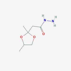 molecular formula C7H14N2O3 B2991019 2-(2,4-Dimethyl-1,3-dioxolan-2-yl)acetohydrazide CAS No. 401461-96-9