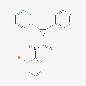 molecular formula C22H16BrNO B299103 N-(2-bromophenyl)-2,3-diphenylcycloprop-2-ene-1-carboxamide 