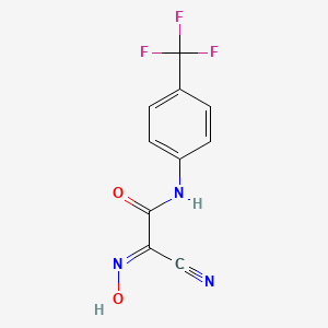 molecular formula C10H6F3N3O2 B2991033 (2E)-2-氰基-2-羟基亚氨基-N-[4-(三氟甲基)苯基]乙酰胺 CAS No. 1263303-84-9