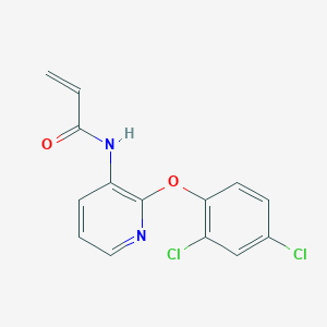 molecular formula C14H10Cl2N2O2 B2991050 N-[2-(2,4-Dichlorophenoxy)pyridin-3-yl]prop-2-enamide CAS No. 2305533-40-6