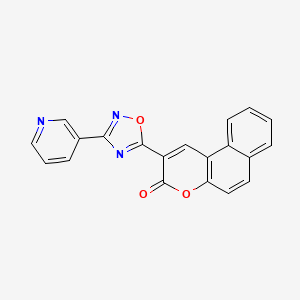 molecular formula C20H11N3O3 B2991056 2-(3-(吡啶-3-基)-1,2,4-恶二唑-5-基)-3H-苯并[f]色烯-3-酮 CAS No. 892756-95-5