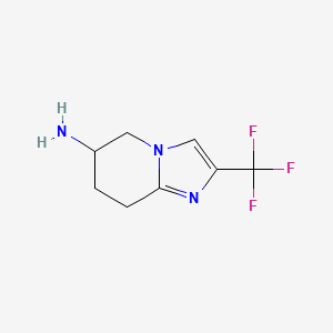 molecular formula C8H10F3N3 B2991067 2-(Trifluoromethyl)-5,6,7,8-tetrahydroimidazo[1,2-a]pyridin-6-amine CAS No. 1340097-26-8