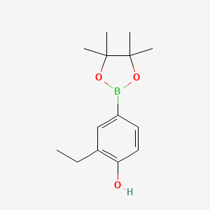 molecular formula C14H21BO3 B2991079 2-乙基-4-(4,4,5,5-四甲基-1,3,2-二氧杂硼烷-2-基)苯酚 CAS No. 2098426-15-2