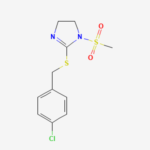 2-[(4-Chlorophenyl)methylsulfanyl]-1-methylsulfonyl-4,5-dihydroimidazole