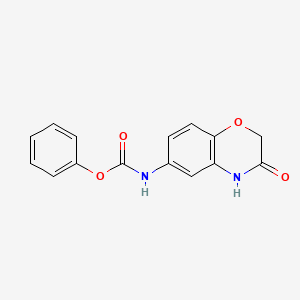 molecular formula C15H12N2O4 B2991124 苯基 N-(3-氧代-3,4-二氢-2H-1,4-苯并恶嗪-6-基)氨基甲酸酯 CAS No. 866132-09-4