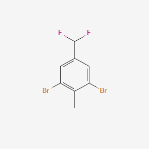 molecular formula C8H6Br2F2 B2991148 1,3-Dibromo-5-(difluoromethyl)-2-methylbenzene CAS No. 2248283-59-0