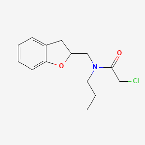 molecular formula C14H18ClNO2 B2991156 2-Chloro-N-(2,3-dihydro-1-benzofuran-2-ylmethyl)-N-propylacetamide CAS No. 2411254-60-7
