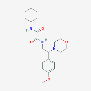 molecular formula C21H31N3O4 B2991173 N1-cyclohexyl-N2-(2-(4-methoxyphenyl)-2-morpholinoethyl)oxalamide CAS No. 941933-23-9