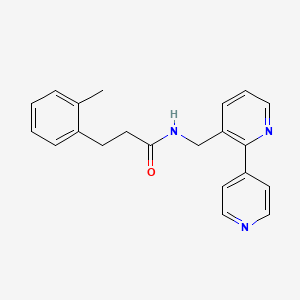 molecular formula C21H21N3O B2991192 N-([2,4'-bipyridin]-3-ylmethyl)-3-(o-tolyl)propanamide CAS No. 2034432-59-0