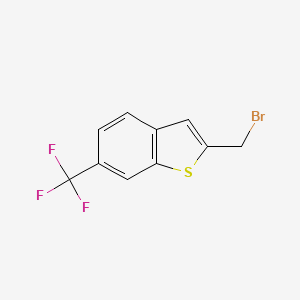 molecular formula C10H6BrF3S B2991212 2-(溴甲基)-6-(三氟甲基)-1-苯并噻吩 CAS No. 2377846-67-6